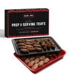 Prep & Serving Trays Set Of 2 Stackable Melamine Marina. Fixed Price $27.00.
