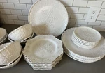 Pier 1 Embossed Snowflake Bowl Plate Mug Choice New Old Stock. Fixed Price $20.00.