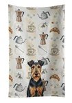 Caroline's Treasures Airedale Terrier Coffee Bar Kitchen Towel WDK7267KTWL. Fixed Price $15.99.
