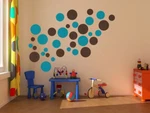 Solid Polka Dot Circle Wall Decal Kid Room Stickers Easy Peel 18PC 5-2IN. Fixed Price $16.40.