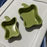 Lot Of 2 Chantal Bell Pepper Dishes Light Green Small 8OZ Large 16OZ. Fixed Price $27.00.