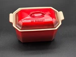 Le Creuset Heritage Palm Green .8L Pate Terrine With Press. Fixed Price $140.00.