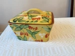 Artland Margaux Glazed Clay Rectangle Casserole Baking Dish With Lid. Fixed Price $19.00.