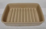 The Pampered Chef Stoneware #5114 Ridged Baker Pan Dish 9 X 6.75 1.75 Usa. Fixed Price $17.99.