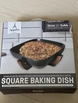 Appetit Square Baking Dish Oven Microwave Safe With Bamboo Trivet Stand. Fixed Price $22.00.