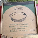 Pampered Chef Traditions Mini-baker Stoneware Baking Dish, 0.7 Qt, 1337. Fixed Price $27.00.