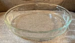 Vintage Pyrex 805-B Fluted Clear Glass Casserole Baking Dish. Fixed Price $14.99.