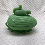 Martha By Mail Jadeite Squirrel On Acorn Covered Dish- Stewart & Le Smith. Fixed Price $177.99.