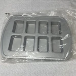 New Pampered Chef Mini Loaf Pan Silver Rectangle 8 Cavities 100020 Brownies Cake. Fixed Price $22.00.