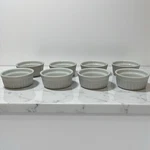 Cordon Bleu Bia White Ribbed Ramekins Custard Cups Souffl Set Of 8. Fixed Price $26.99.