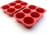 Silicone Texas Muffin Pan 6-CUPS, Jumbo Set Of 2, Bpa-free Non-sti.... Fixed Price $25.52.