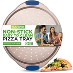 Nutrichef 13-INCH Non-stick Pizza Tray With Silicone Handle, Round Steel No.... Fixed Price $20.14.