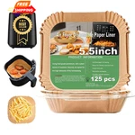 2 Qt Air Fryer Liners For Chefman Mini 5.5 Inch Square, Natural. Fixed Price $18.99.
