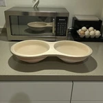 Pampered Chef Microwave Double Egg Stoneware Cooker #5144 Made In Usa. Fixed Price $15.99.