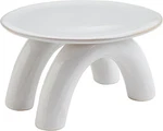 Mud Pie Cream Modern White Stoneware Stand, 6" X 10 1/2" Dia. Fixed Price $45.00.