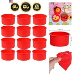 12PCS Silicone Cake Baking Round Molds 4 Inch Non-stick Pan .... Fixed Price $32.76.