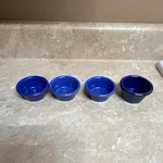 Clipper & Gessner Blue Round Ramekin Set, 1.5 Oz, Four-piece, Mpn 5140 0392. Fixed Price $10.00.