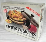 Pyrex Designs "party Servers" 2-QT Covered Casserole + Cradle, 6241-F, New Nib. Fixed Price $25.00.