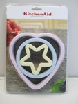 Kitchenaid 3 Cookie Cutters Heart Circle Star Stainless Steel Edge Pastel. Fixed Price $10.00.