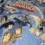 Vintage 1978 Battlestar Galactica Full Sheet Set Flat Fitted Universal Studios. Fixed Price $49.59.