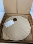 The Pampered Chef 1371 Large Round Stone With Handles Sides - Beige. Fixed Price $75.00.