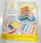 Wilton Easy Layers 6" Inch Cake Pan Set Of 5 Non-stick Clean Kids. Fixed Price $6.79.
