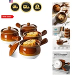French Onion Soup Bowls, 22 Ounce Ceramic With Handles, Crock.... Fixed Price $62.63.