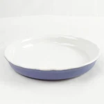 Tag Blue 11 Inch Round Ribbed Quiche Pie Baking Dish Ceramic. Fixed Price $11.99.