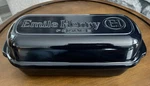 Emile Henry French Ceramic Italian Bread Loaf Baker. Black. France. Flaw Line.. Fixed Price $89.99.