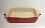 Creuset 13-27 Small Rectangle 7"X5 Red Stoneware Baking Casserole Dish Euc. Fixed Price $24.95.