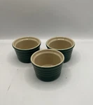 Le Creuset Stoneware Green Custard Ramekins Of 3. Fixed Price $10.00.