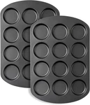 Muffin Top Pan, 12 Cavity Cupcake 3 Inch Nonstick Bakeware For Eggs, Cornbr. Fixed Price $25.52.