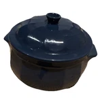 Large Emile Henry Covered Casserole Stoneware Dutch Oven W/lid France Blue. Fixed Price $51.58.
