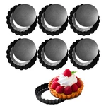 Cfguk 6 Pack Mini Tart Pans 4 With Removable Bottom Round Inch, Black. Fixed Price $14.76.