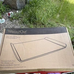 Pampered Chef Stoneware Cookie Sheet Baking Tray Non-stick Easy Clean 1343. Fixed Price $75.00.
