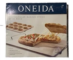 Oneida Platinum 15 Rectangular Ceramic Pizza Baking Stone With Serving Rack. Fixed Price $39.99.