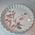 Mikasa Ultra Ceram Bake & Serve Quiche Dish 9" Silk Flowers Japan UP009. Fixed Price $13.99.