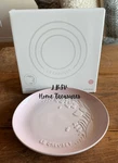 Creuset Stoneware Jardin Relief Collection 8.5 " Dessert Plate Shell Pink. Fixed Price $54.99.