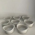 Wilton Industries White Ceramic Individual Baking Dish - Portugal 2005 Lot Of 8. Fixed Price $36.00.