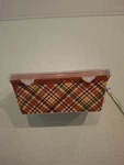 Temp-tations Ceramic Plaid Loaf Pan Set 2PCS With Lids 12OZ Orange Navy. Fixed Price $15.00.