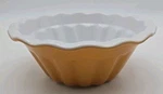 Emile Henry 61.62 Yellow White Ruffled Deep Dish Pie Baking France 9" X 3.5". Fixed Price $24.95.