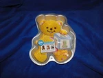 New Vintage Wilton Teddy Bear With Block Cake Pan Stock Number 2105-8257. Fixed Price $19.99.