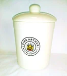 Chantal Arthur Baking Company Canister Crock Stoneware 7.5" Tall With Lid. Fixed Price $49.99.