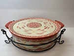 Temptations Presentable Ovenware Casserole Dish Old World 2.5 Qt KFI-XNG778690. Fixed Price $39.99.