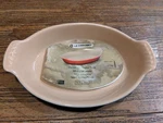 Le Creuset Stoneware Royal Blue Oval Heritage Petite Au Gratin Baking Dish 6 Oz. Fixed Price $15.00.