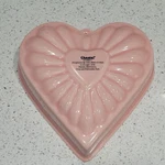 Vtg Chantal Ceramic Pink Heart 93-MG17 Baking Casserole Dish Jello Mold 2.5 Cup. Fixed Price $14.00.