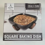 Appetit Square Baking Dish Oven Microwave Safe With Bamboo Trivet Stand. Fixed Price $11.00.
