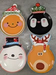 New Set Of 4 Temptations Christmas Spoon Rests Appetizer Plates Penguin Snowman. Fixed Price $18.50.