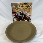 Pampered Chef Stoneware 9 Pie Plate With Sensations Cookbook 050. Fixed Price $25.95.
