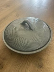 New Temptations Ceramic Grey Woodland 9" Covered Lid Pie Dish Heavy. Fixed Price $37.49.